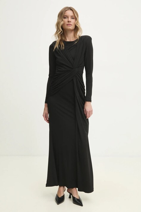Answear Lab rochie culoarea negru, maxi, evazată