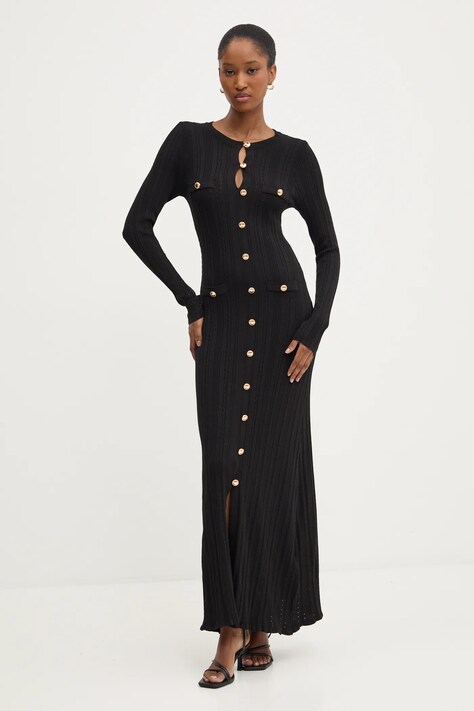 Answear Lab rochie culoarea negru, maxi, mulată