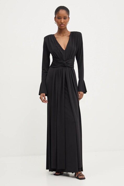 Answear Lab rochie culoarea negru, maxi, evazată