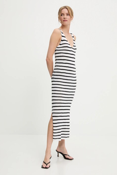 Answear Lab rochie culoarea alb, maxi, mulată