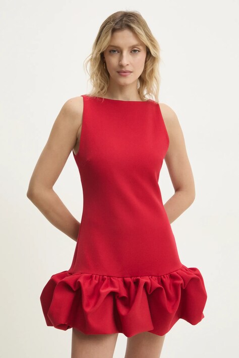 Answear Lab rochie culoarea rosu, mini, mulată