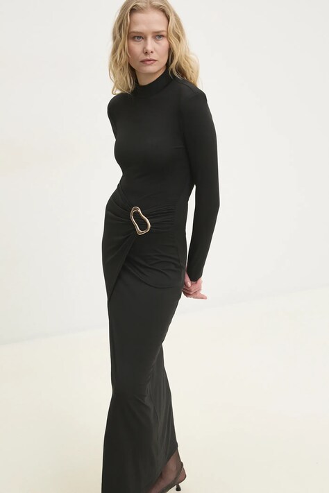 Šaty Answear.LAB černá barva, maxi