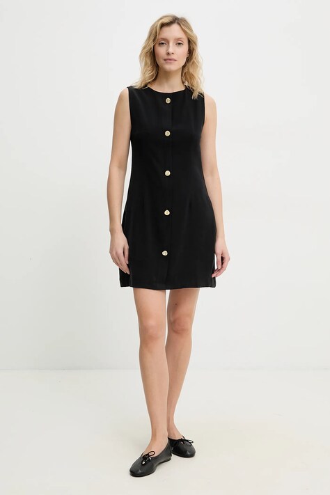 Answear Lab rochie culoarea negru, mini, dreaptă