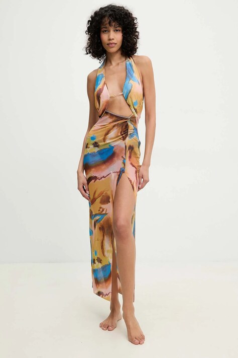 Answear Lab rochie de plaja culoarea galben