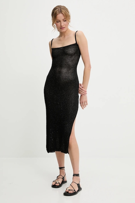 Answear Lab rochie culoarea negru, maxi, mulată