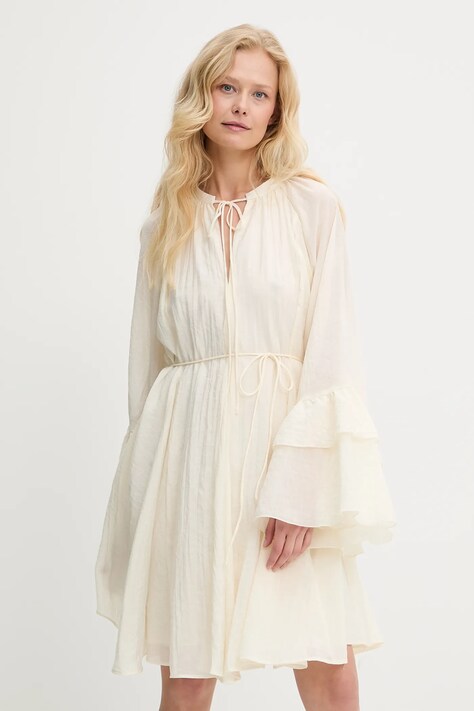 Answear Lab rochie culoarea bej, mini, evazată