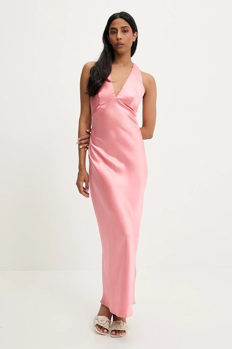 Answear Lab rochie culoarea roz, maxi, mulată