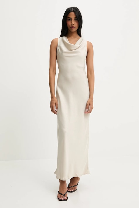 Answear Lab rochie culoarea bej, maxi, evazată