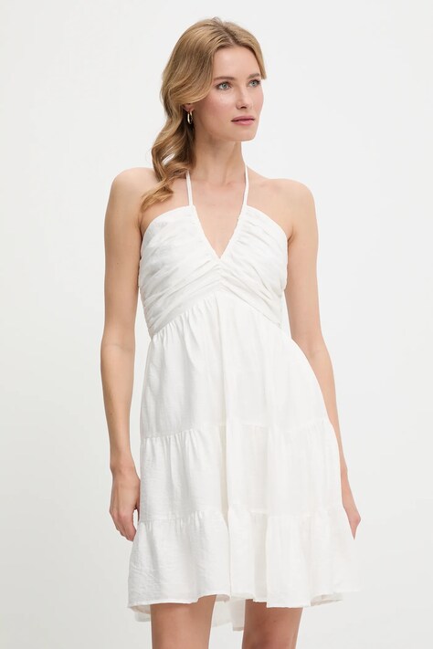 Answear Lab rochie culoarea alb, mini, evazată