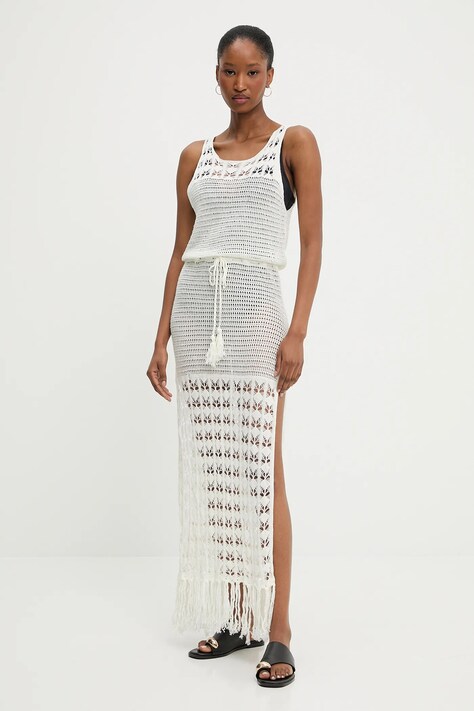 Answear Lab rochie de plaja culoarea alb