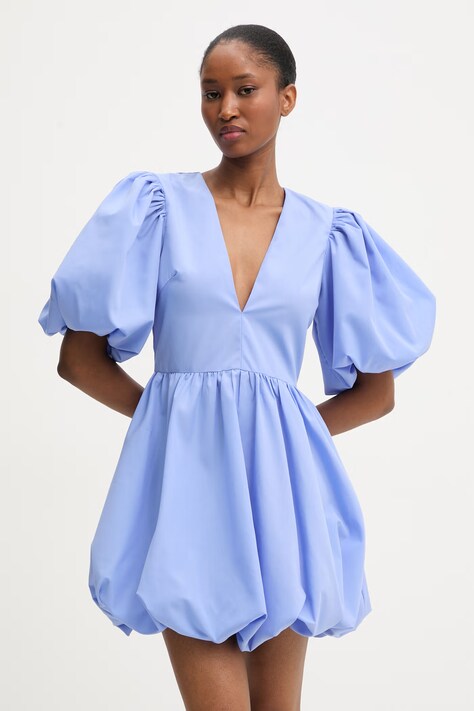 Рокля Answear.LAB в синьо къса разкроена