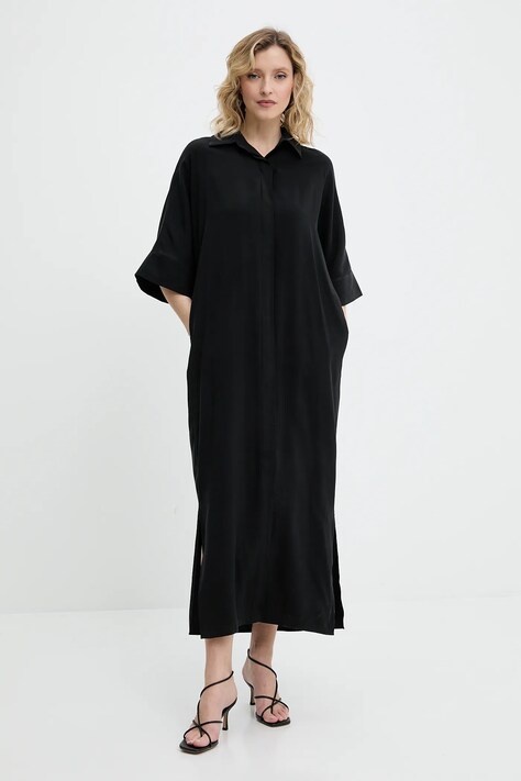 Answear Lab rochie culoarea negru, midi, oversize