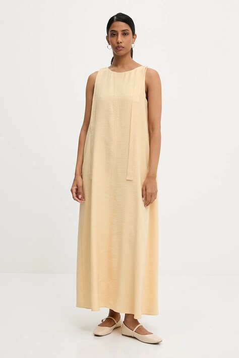 Answear Lab rochie din bumbac culoarea galben, mini, evazată