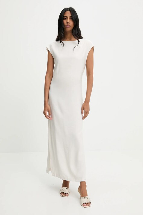 Answear Lab rochie culoarea bej, maxi, mulată
