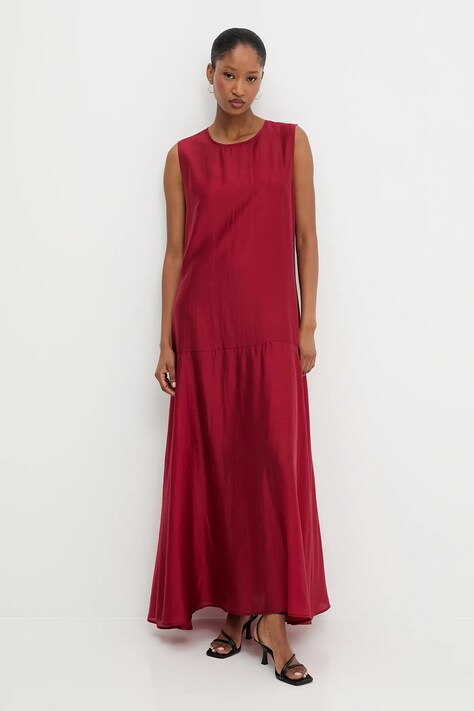 Šaty Answear Lab červená barva, maxi, oversize