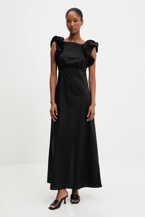 Answear Lab rochie culoarea negru, maxi, evazată
