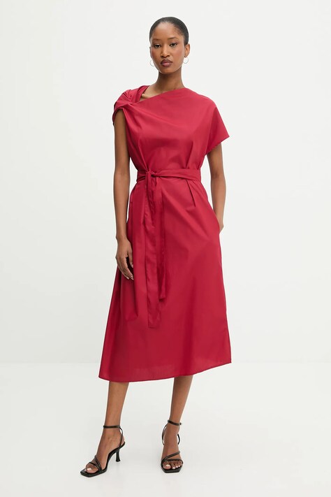 Answear Lab rochie culoarea rosu, midi, oversize