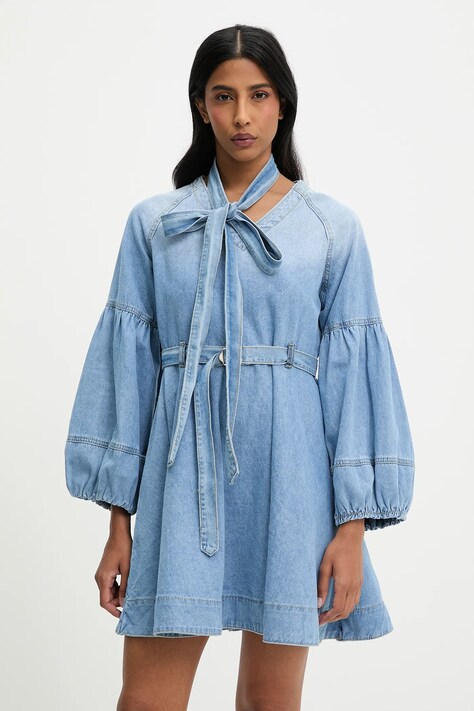 Answear Lab rochie din denim mini, evazată