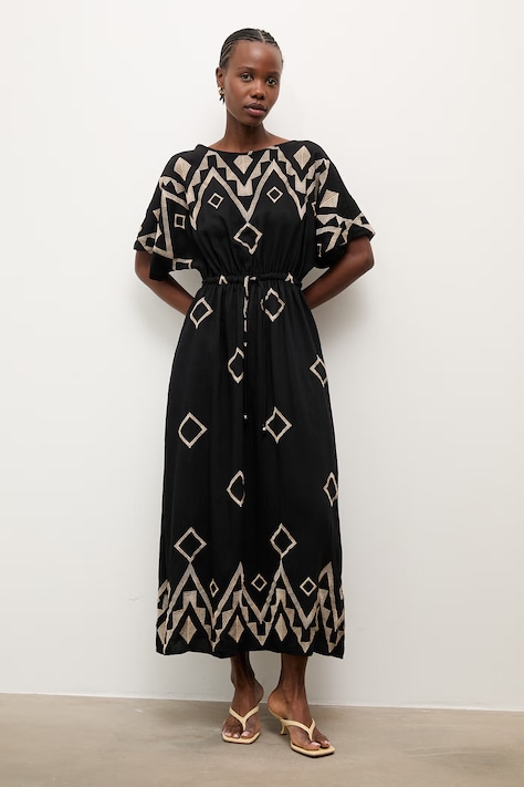 Answear.LAB φόρεμα με βισκόζη μαύρο