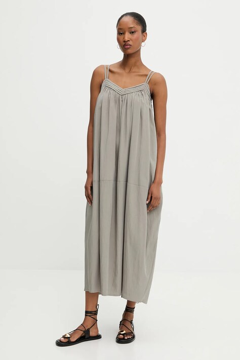 Answear Lab rochie culoarea verde, midi, dreaptă