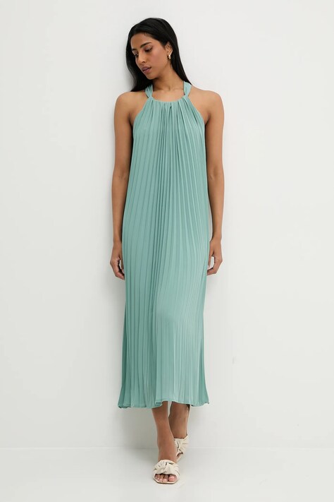 Платье Answear.LAB цвет бирюзовый maxi расклешённая