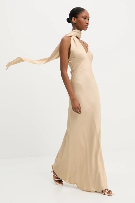 Answear Lab rochie culoarea bej, maxi, drept