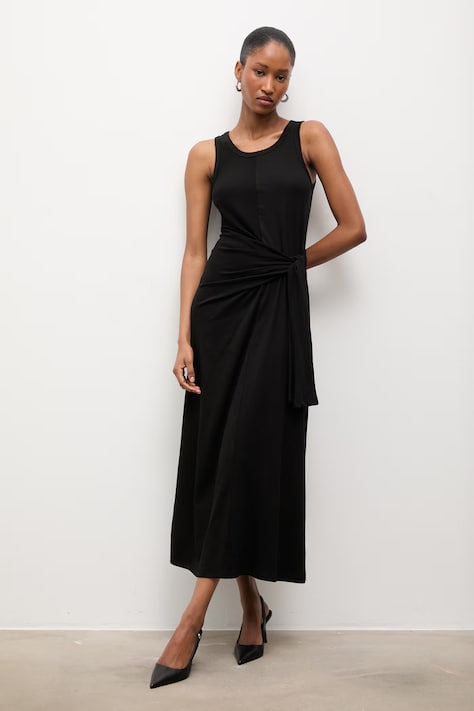 Haljina Answear.LAB boja: crna, maxi, širi se prema dolje