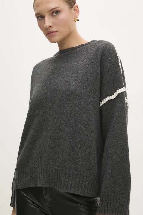 Answear.LAB sweter z wełną kolor szary