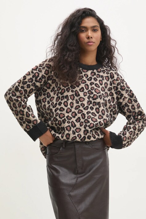 Sveter Answear.LAB dámsky, hnedá farba