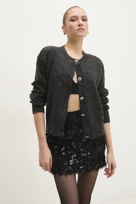 Answear Lab cardigan donna colore grigio