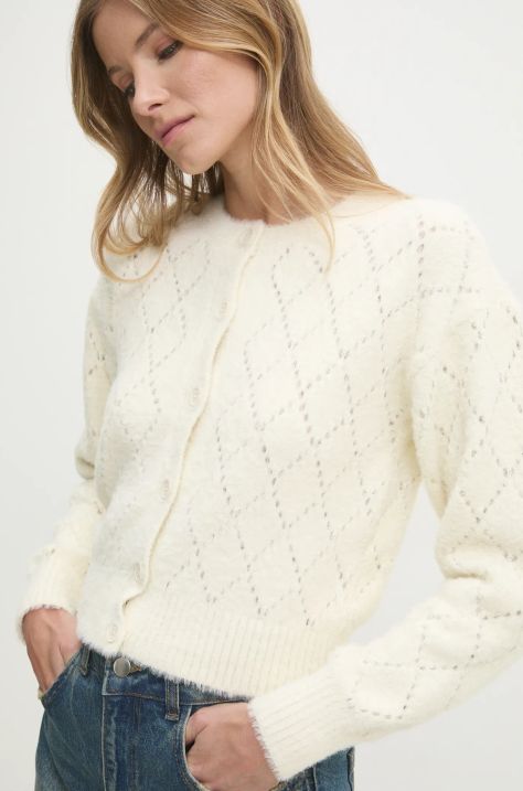 Answear Lab cardigan donna colore bianco