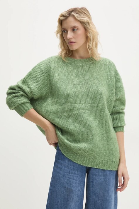 Answear Lab pulover de lana culoarea verde