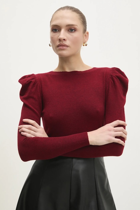Пуловер Answear.LAB дамски в червено от лека материя