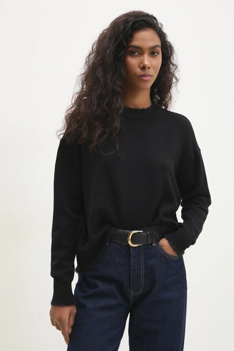 Answear.LAB sweter z wełną kolor czarny lekki