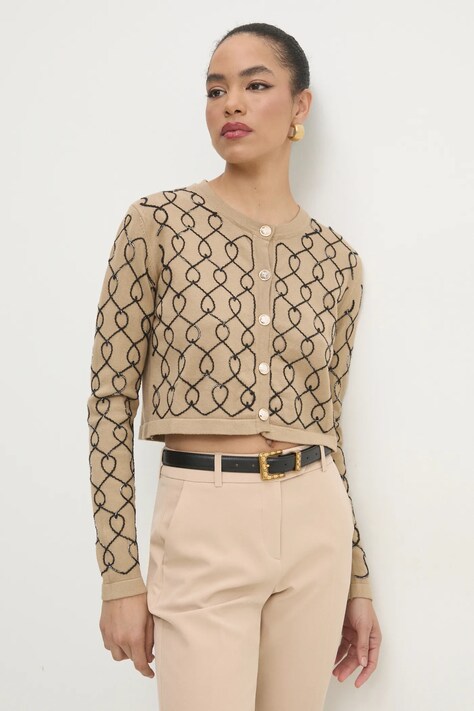 Answear Lab cardigan femei, culoarea maro, light