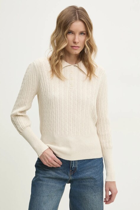 Answear Lab pulover femei, culoarea bej, light