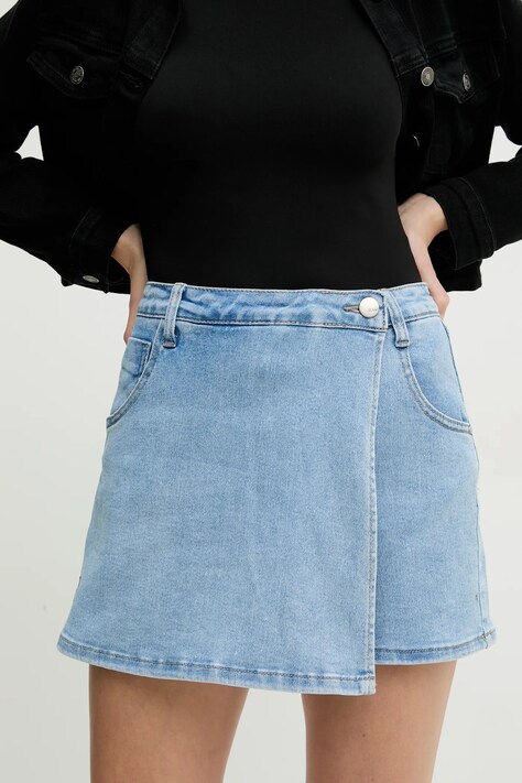 Answear Lab fustă și pantaloni denim femei, neted, medium waist
