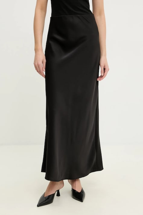 Suknja Answear.LAB boja: crna, maxi, ravna