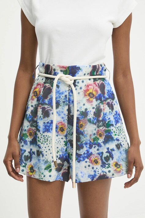 Kraťasy Answear Lab dámské, modrá barva, high waist