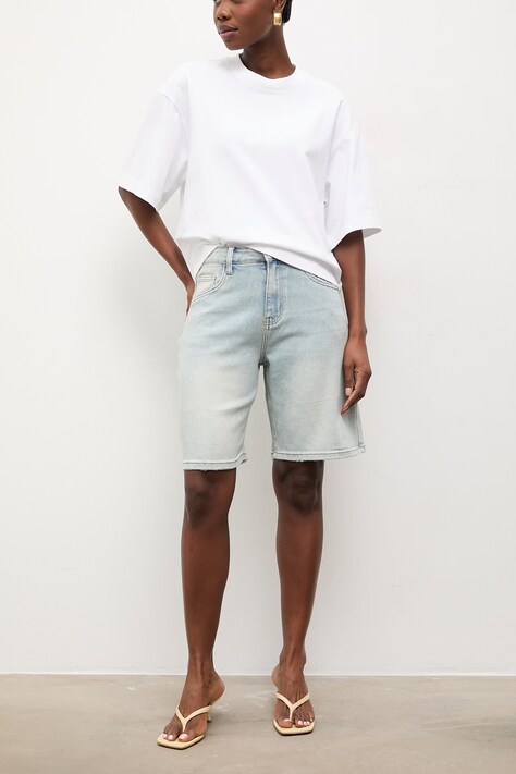 Answear.LAB pantaloncini di jeans donna colore blu