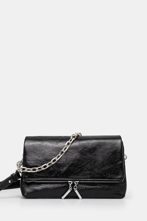 Answear Lab poseta de piele culoarea negru