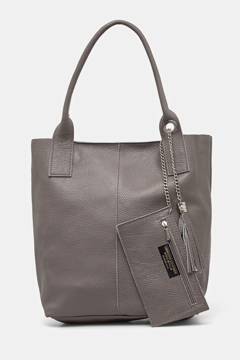 Answear.LAB torebka skórzana kolor szary