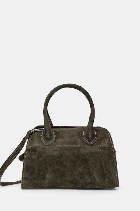 Semišová kabelka Answear.LAB zelená barva