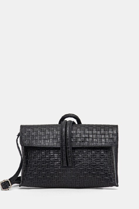 Answear Lab poseta de piele culoarea negru