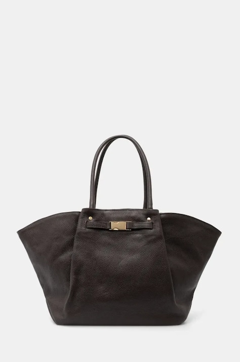 Kožená kabelka Answear.LAB hnedá farba