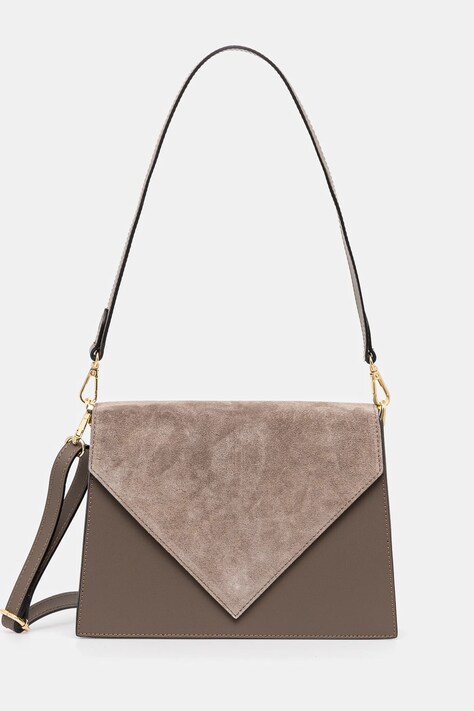 Answear Lab poseta de piele culoarea bej