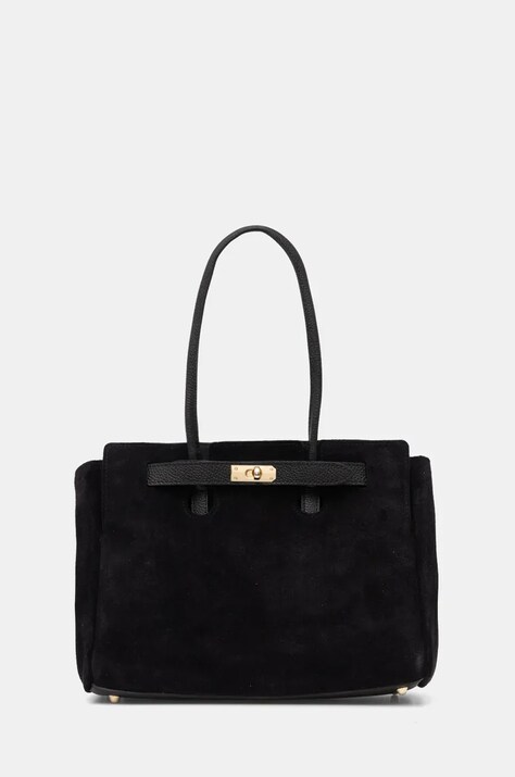 Semišová kabelka Answear.LAB čierna farba