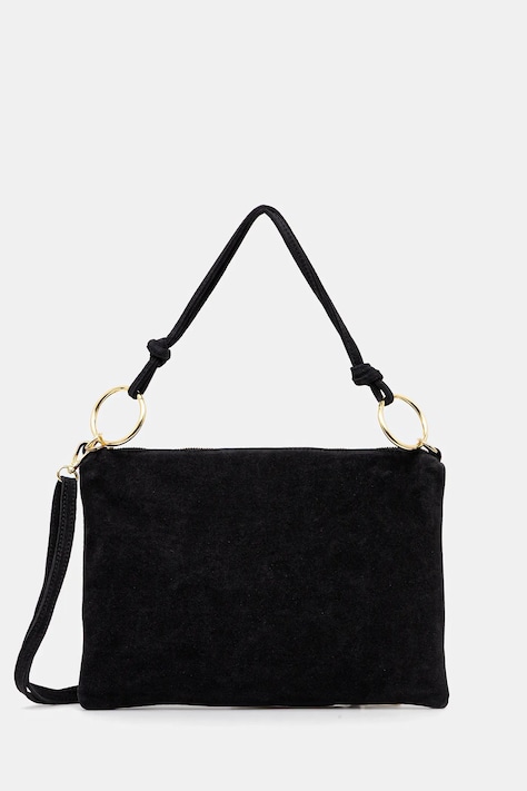 Answear Lab geanta de mana din piele intoarsa culoarea negru