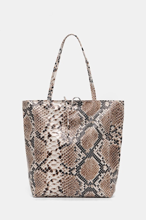 Кожена чанта Answear.LAB в сиво