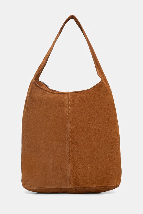 Answear Lab torebka zamszowa kolor brązowy